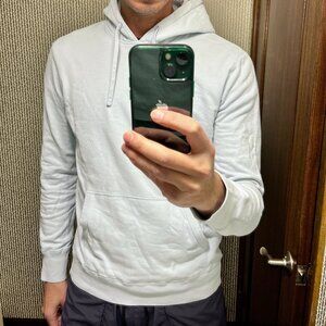 Reigning Champ Slim Lightweight Terry Pullover Hoodie Sky Blue M Medium Men's